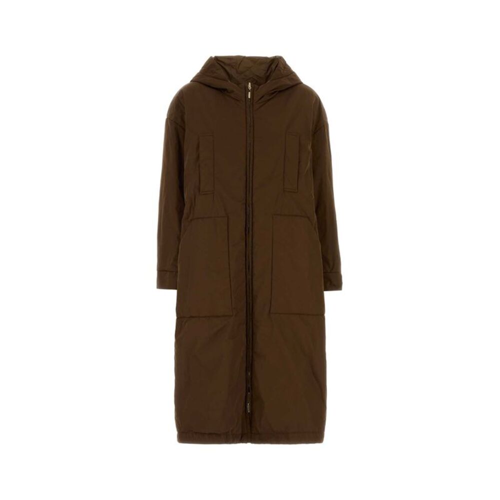Max Mara The Cube Women Chocolate Polyester Bosco Reversible Jacket